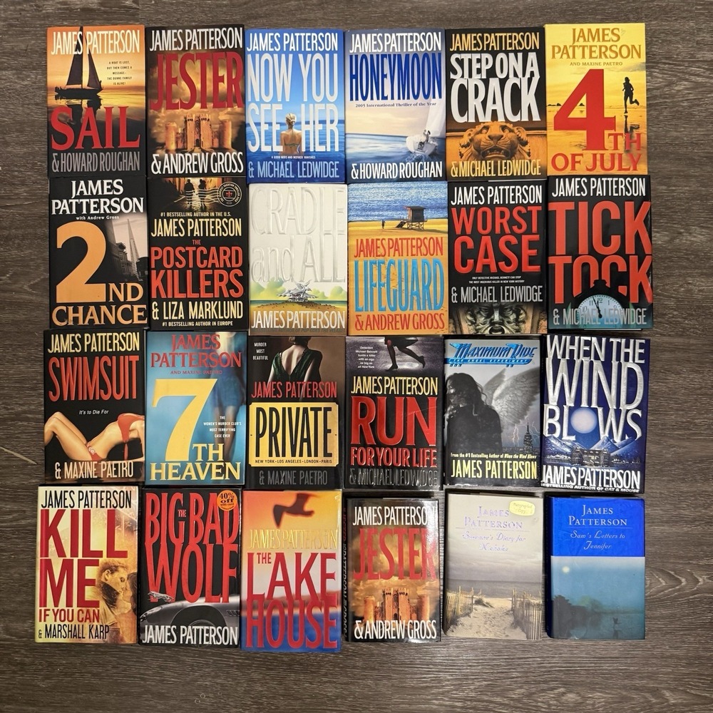 Lot 24 James Patterson When The Wind Blows Hardcover Autographed Copy 1st Edit.